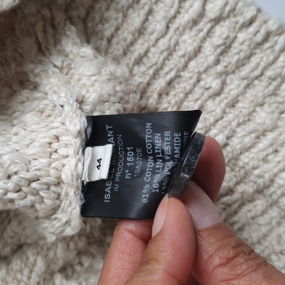NWT Isabel Etoile Marant Blended Linen Pull Patty Sweater - Picture 9 of 13